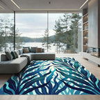 Lush Emerald Tropical Kelp Wave Rug