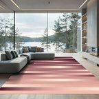 Rose Gold Gradient Linear Stripes Rug