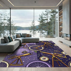 Celestial Wisteria and Telescope Astronomy Rug