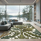 Art Nouveau Foliate Green Acanthus Rug
