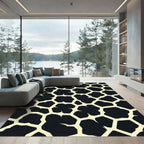 Black and Cream Giraffe Spots Rug
