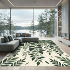 Lush Sage Botanical Cascading Foliage Rug