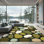 Naturally Rounded Stone Arrangement Rug