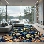 Vibrant Tropical Reef Fish Oceanscape Rug