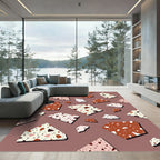 Modern Earthy Terrazzo Fragment Accent Rug