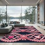 Pink Ribbon Heart Gala Rug