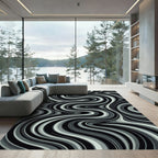 Monochromatic Swirl Gradient Rug
