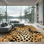 Majestic Golden Cheetah Spotted Portrait Rug
