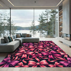 Pink Ribbon Bow Cascade Rug