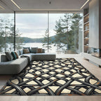 Gray Interlocking Knotwork Parchment Roughness Rug