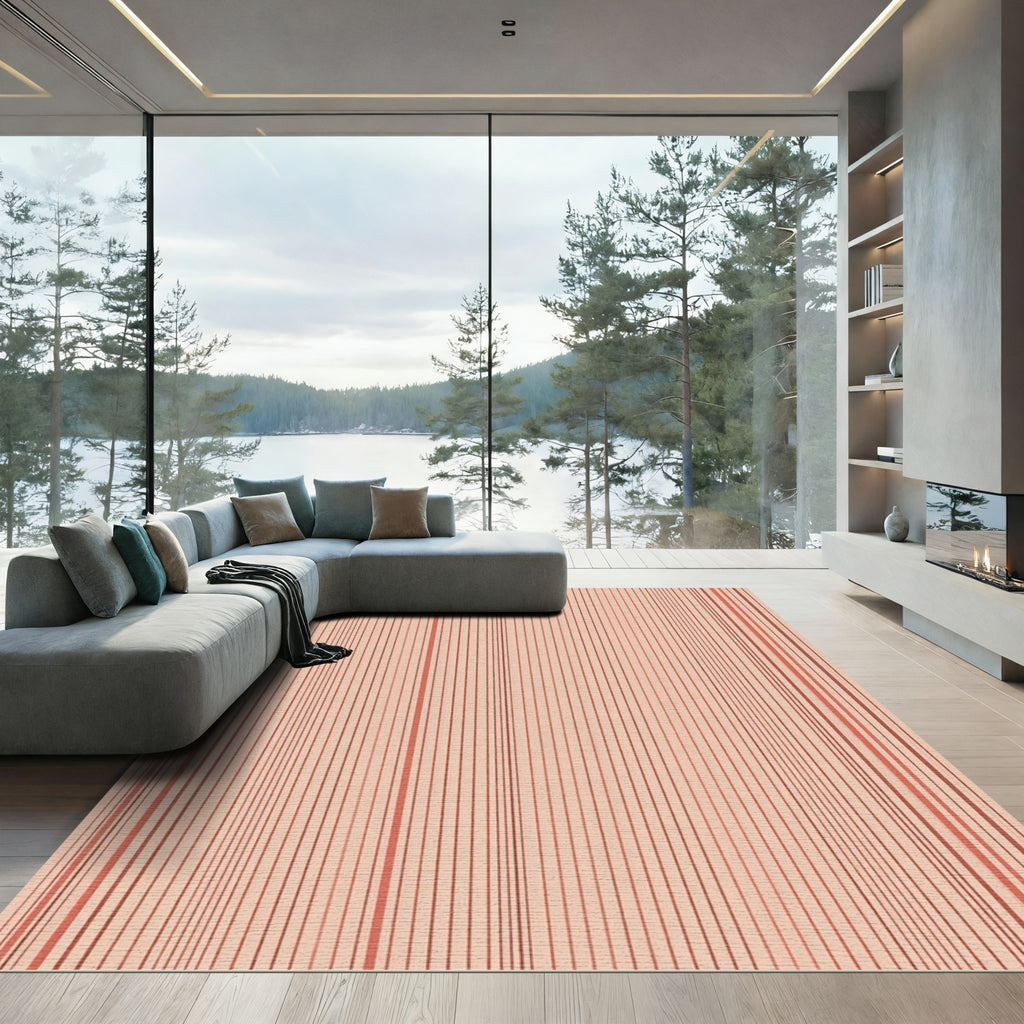 Earthy Tone Subtle Stripe Rug