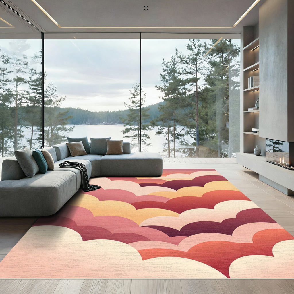 Sunset Ombre Cloud Sky Graphic Rug