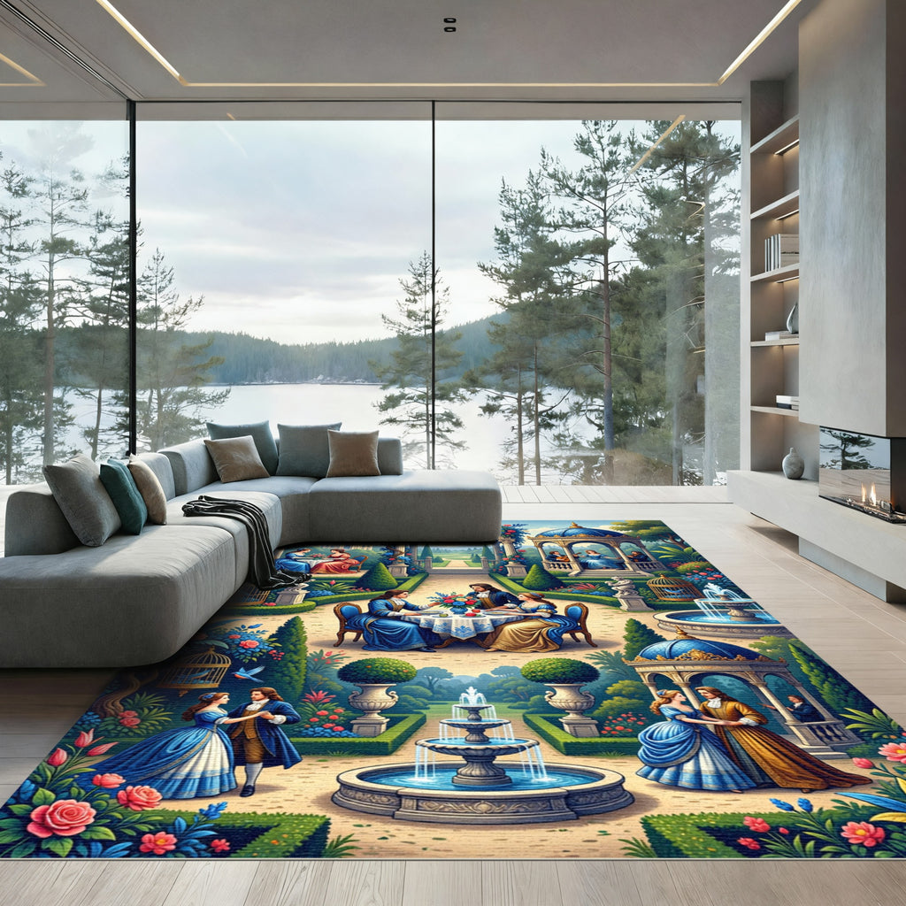 Grand Floral Court Garden Romance Rug