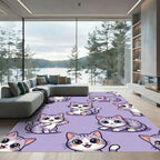 Playful Gray Tabby Kitten Collage Rug
