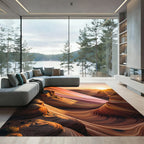 Canyon Sunset Layered Rock Formations Rug