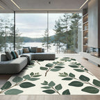 Eucalyptus Branches Green Leafy Arrangement Rug