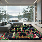 Romantic Garden Rose Archway Couple Rug
