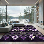 Purple Ram Grapes Lightning Bolt Rug