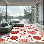 Red Dotted Circles Cluster Scatter Rug