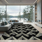 Modern Gray Isometric Stairs Rug