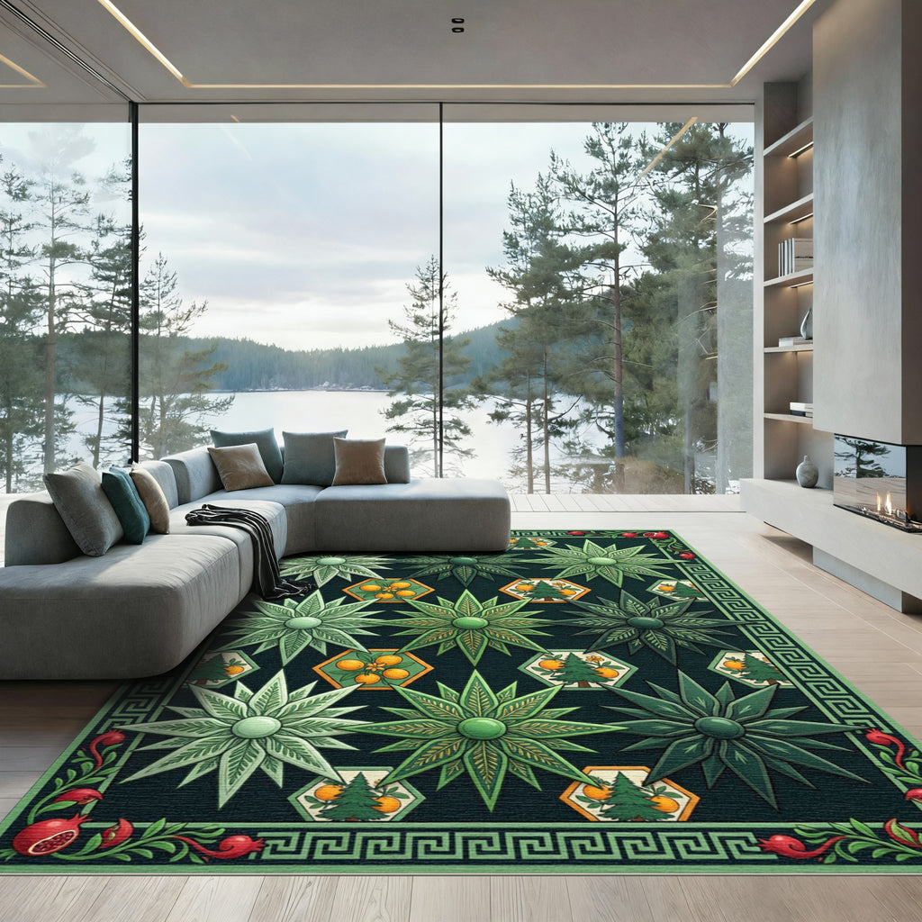 Emerald Botanical Garden Medallion Rug