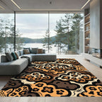 Leopard Clouds Abstract Contemporary Rug