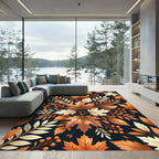 Autumnal Maple Leaf Harvest Botanical Rug