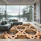 Leopard Spots And Faces Rug