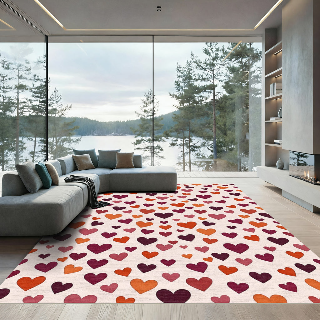 Crimson Heart Medley Scatter Rug