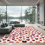 Crimson Heart Medley Scatter Rug