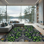 Gothic Emerald Ivy Coat of Arms Rug