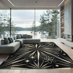 Retro Atomic Starburst Space Rug
