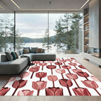 Vintage Rose Tulip Floral Repeat Rug