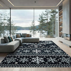 Winter Swirl Snowflake Fair Isle Rug