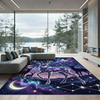 Celestial Constellation Deer Cosmic Galaxy Rug