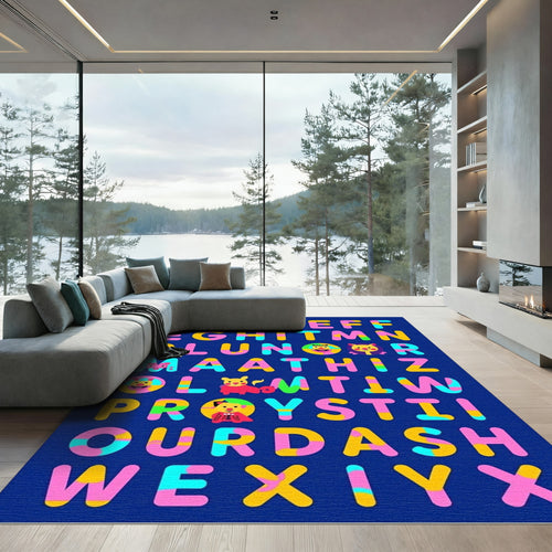 Alphabet Animals Comic Fun Rug