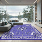 Classic Indigo Floral Medallion Rug