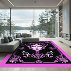 Mystical Magenta Elf Portrait Border Rug