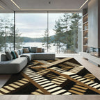 Geometric Illusion Staircase Umber Rug