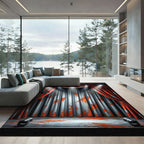 Crimson Splatter Stage Curtains Rug