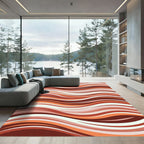 Earthy Wave Ribbon Harmony Rug