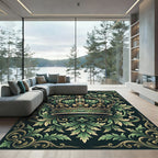 Emerald Crown Regal Acanthus Scroll Rug