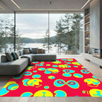 Bold Red Yellow Blue Molecular Scatter Rug