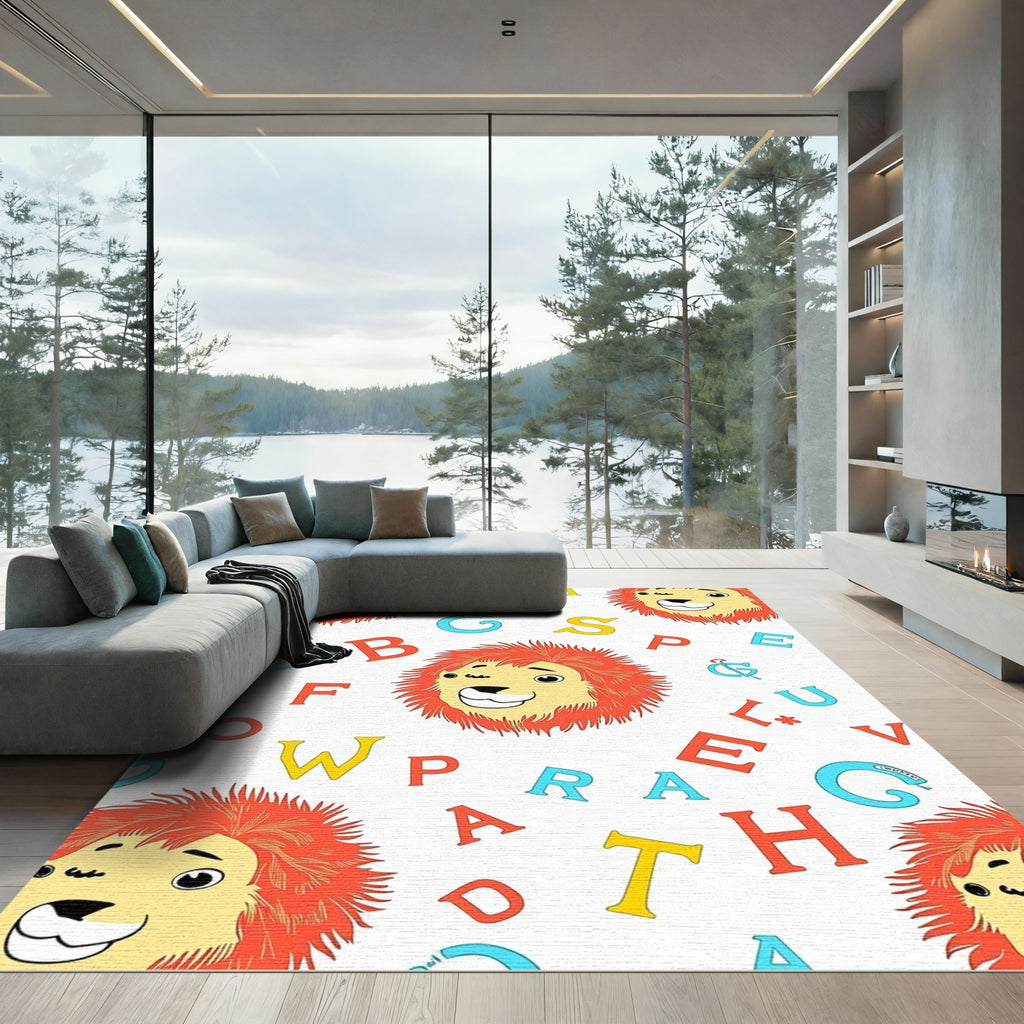 Happy Lion Alphabet Collection Rug