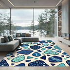 Oceanic Terrazzo Pebble Collage Rug
