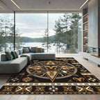 Geometric Ram Star Earthy Tone Rug