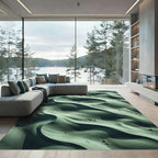 Sage Green Flowing Desert Dune Rug