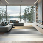 Subtle Gradient Striped Neutral Tones Rug