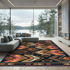 Vibrant Geometric Arrow Tribal Rug