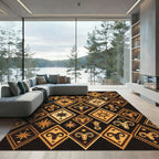 Golden Ram Diamond Celestial Art Rug